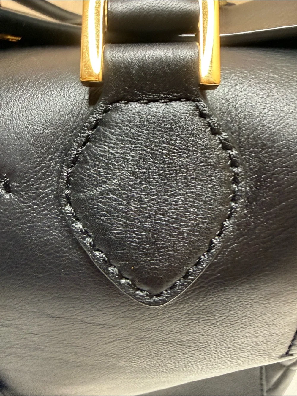 Michael Kors Collection Miranda Black Leather Tote Gold-tone Hardware